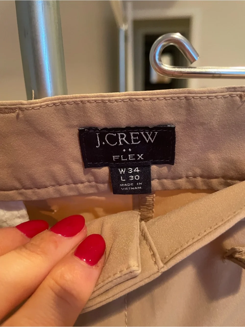 J. Crew Men's ‘Tech Pants’ in Taupe Brown